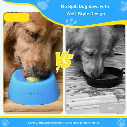 Yipetor Slow Feeder Dog Bowls for Liquid Treat, [Built in Rolling Ball] No Spill Bone Broth Dog Licking Bowl, Multi Purpose Puppy Yogurt Feeder Bowl for All Breeds Dietary Supplement/Post Op Nutrition Feeding